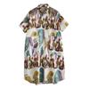 DIMANAF 2026 Estate Nuova Taglia Forte Donna Camicetta Casual Manica Corta Vestito Camicia Stampa Top da Donna Cotone