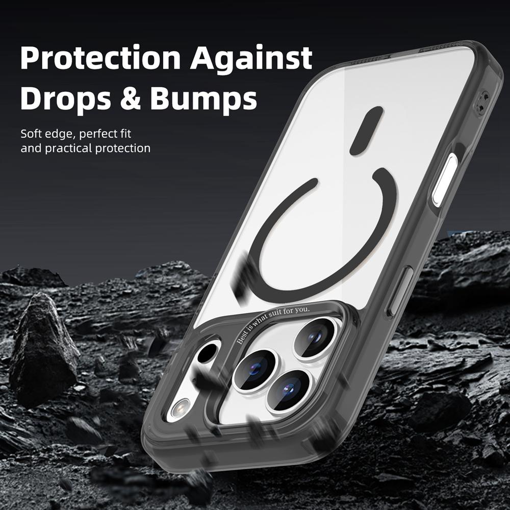 KEYSION Αντικραδαισμική Διαφανής Θήκη για MagSafe για iPhone 17 Pro Max Μαλακή TPU+PC Μαγνητική Ασύρματη Φόρτιση Τηλεφώνου Διάφανη Θήκη