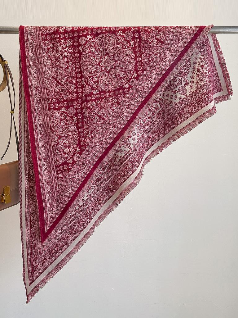 Women's Paisley Print Cashmere Shawl Imitation Pashmina Scarf Soft Warm Winter Wrap Fashionable Female Design Blanket Bufanda