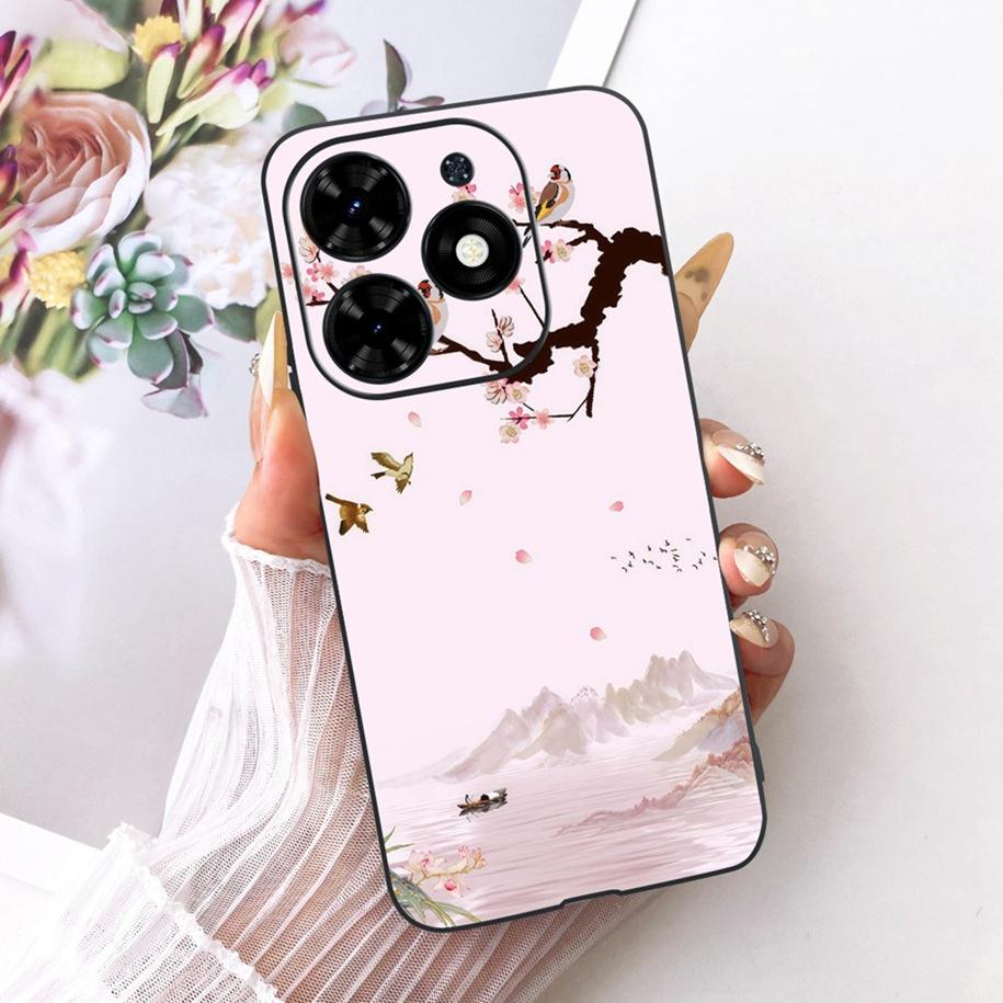 For Tecno Spark Go 2024 Case Spark 20 20C Shockproof Cover Fashion Butterfly TPU Soft Silicone Phone Shell For Tecno Pop 8 Funda