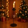 Christmas Bows Candlestick Holders Iron Metal Taper Candle Holders Decorative Candle Stands for Wedding,Home Decorations