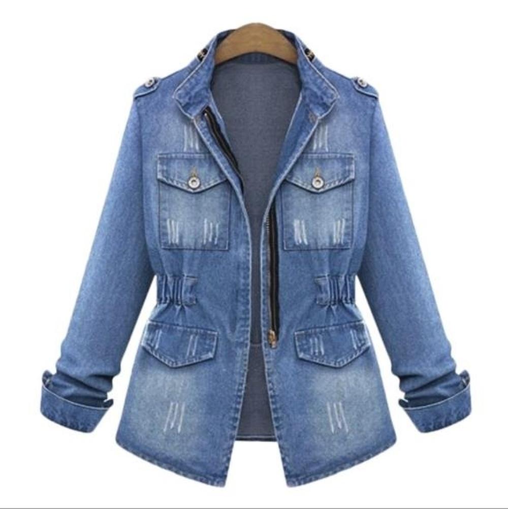 Denim Jackets Long Sleeve Jeans Coat 