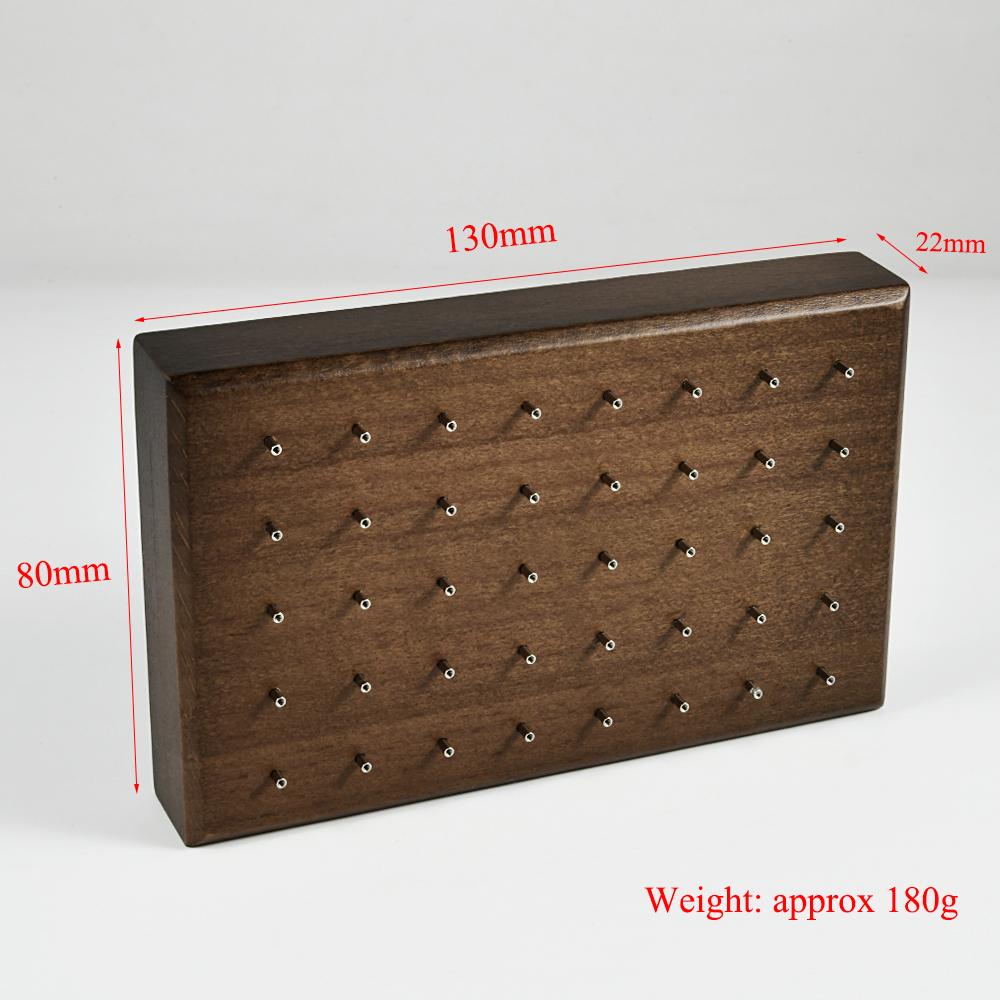 Solid Wood Stand Labret Dermal Anchor Body Piercing Jewelry Top Display Seller Cases Display Tool with Screw Thread