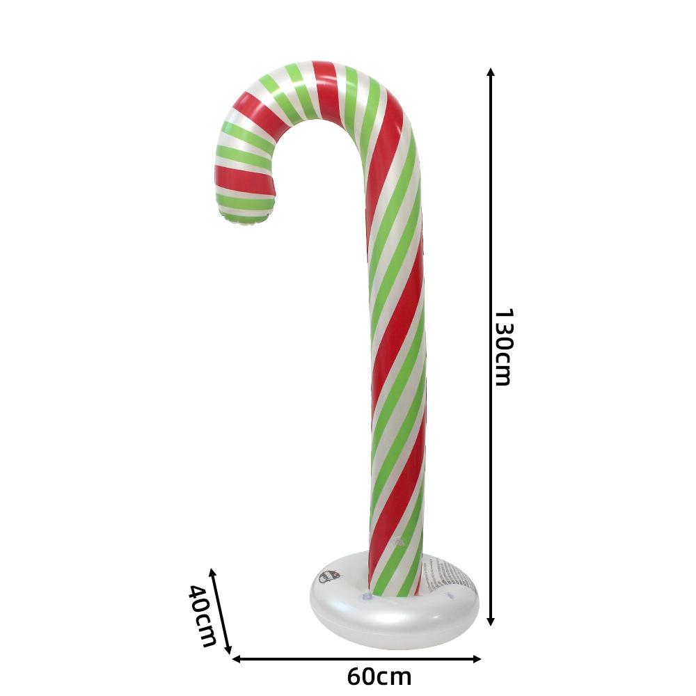 Inflatable Christmas Candy Cane Balloons Decor, Outdoor Indoor PVC Holiday Decorations For House Yard Lawn Xmas Party Supplies
