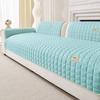 Snowflake Lace Decored Waffle Quilting Thicken Sofa Cover, Anti-Slip Sofa Towel For Living Room All Seasons Furture Decor