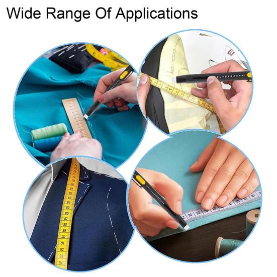 Fabric Chalk Marker for Sewing Quilting Refillable Tailors Chalk Fabric Marking Pen with Chalk Refills Gift for Craft Enthusiasts