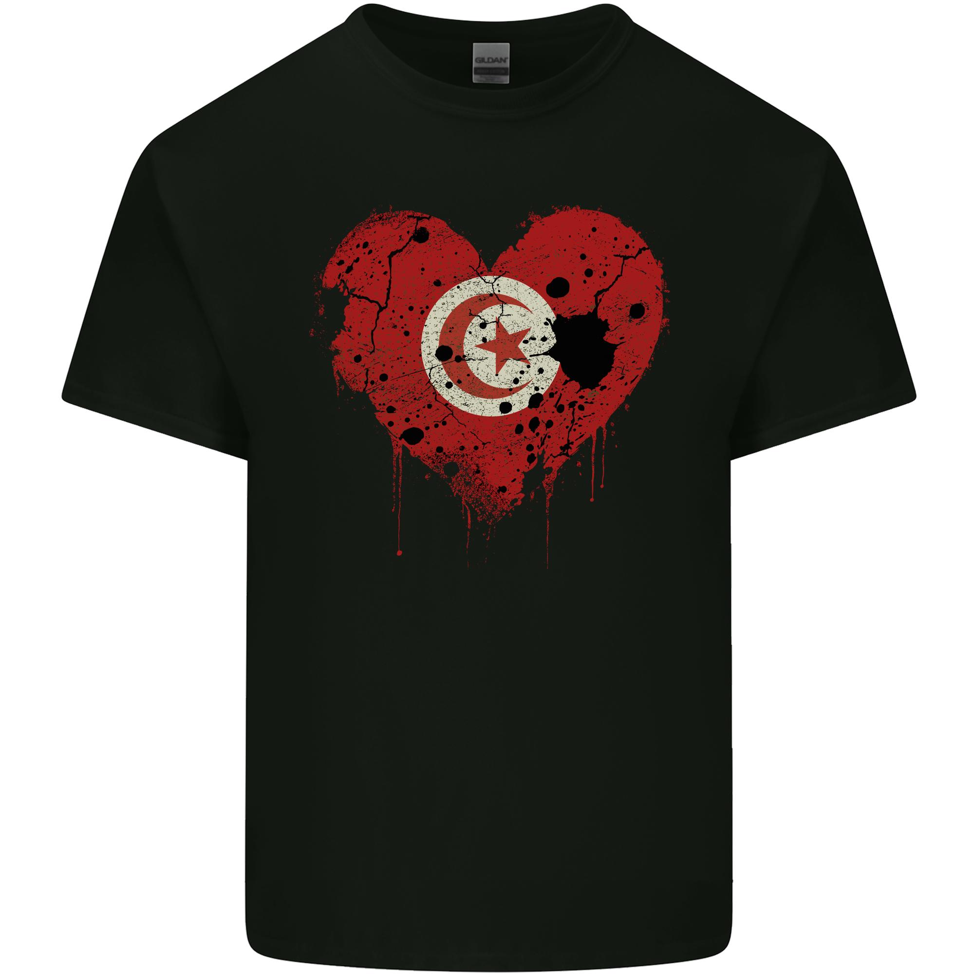 Love Tunisia Flag Tunisian Day Football Unisexs Light Cotton TShirt S