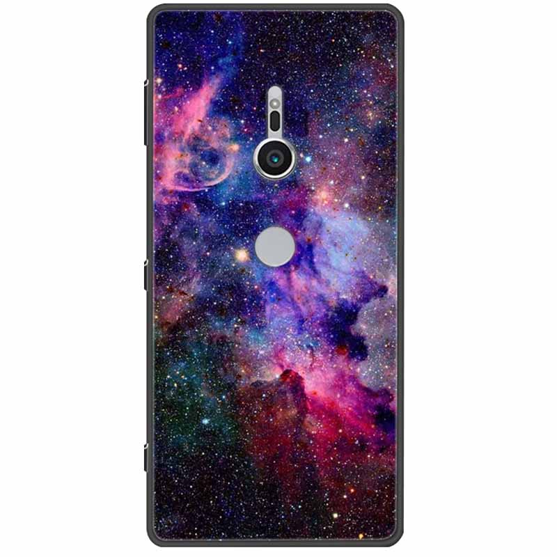 Cute Paint Cover For Sony Xperia XZ3 XZ2  XZ1 XA2 XA1 Ultra Plus Compact Premium Case Black Silicone TPU Coque Shockproof Capa