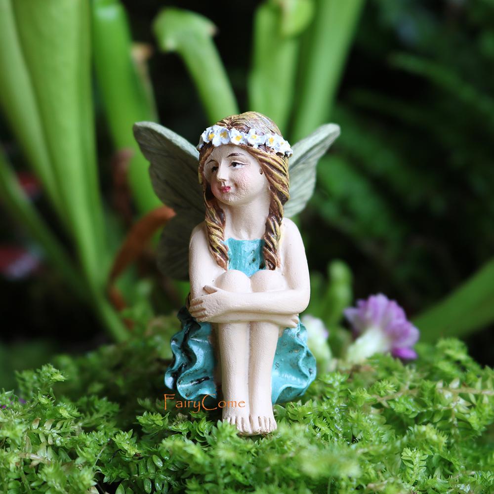 6pcs/lot Tinker Bell PVC Figure Dolls Garden Fairies Figurines Mini Fairy Statue Figure Fairy Garden Ornaments Decorations