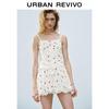Floral Embroidered Smocked A-Line Mini Dress