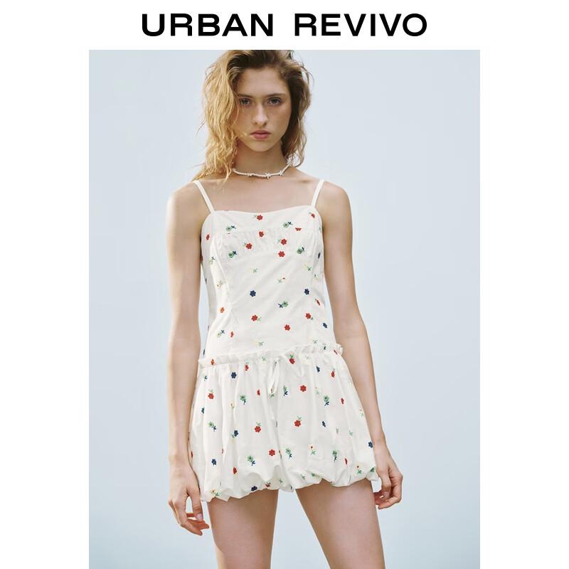 

Мини-платье А-силуэта со сборками и цветочной вышивкой L