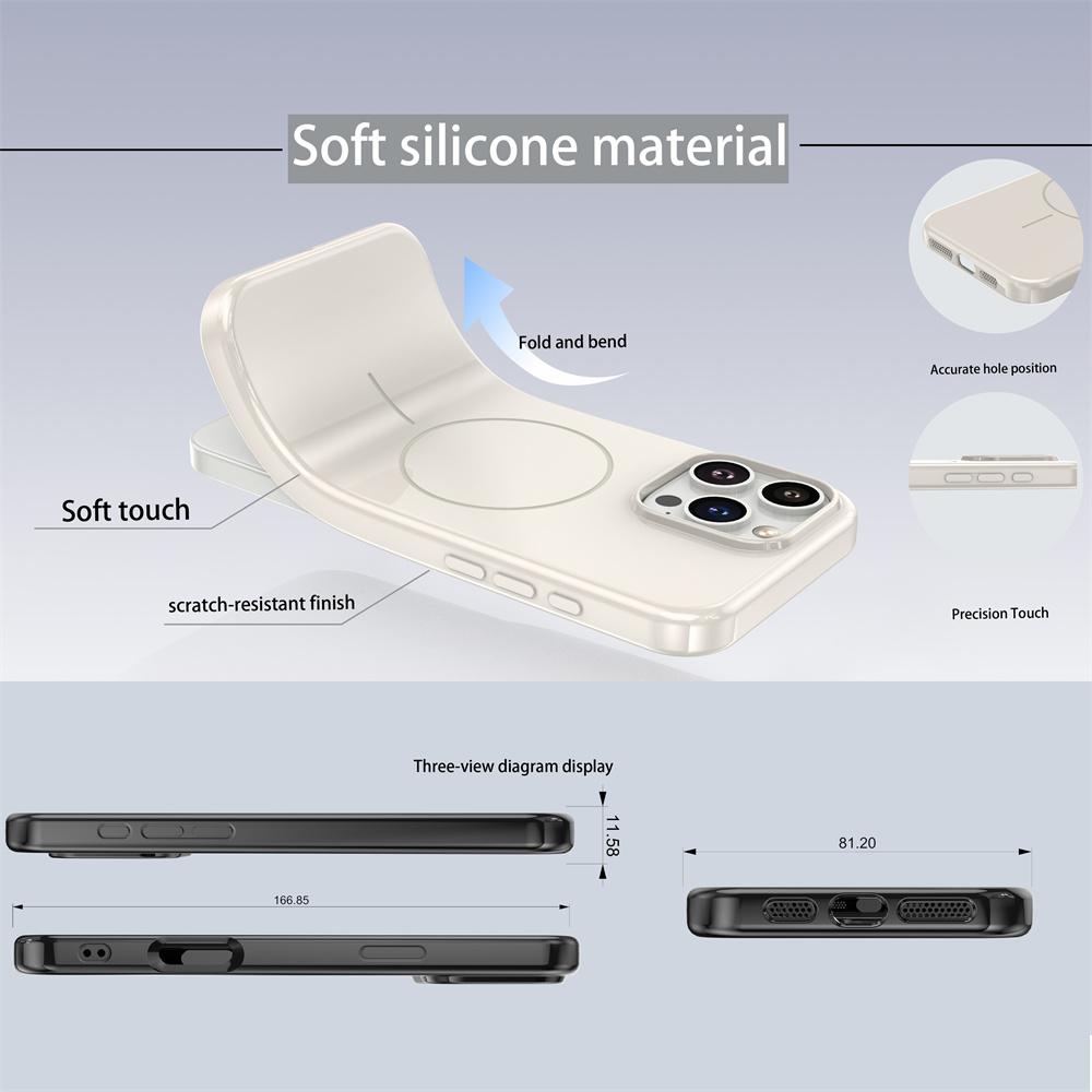 Liquid Silicone Magsafe Phone Case For iPhone 11 12 13 14 15 16 Pro Max 7 8 XS Magnetic Wireless Charger Shockproof Bumper Cover