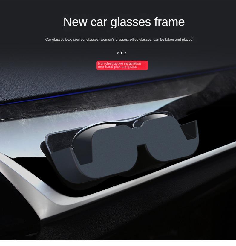 Adhesive Car Glasses Case and Sunglasses Holder Non-destructive Installation of Car Dashboard Storage Card Car Accessories