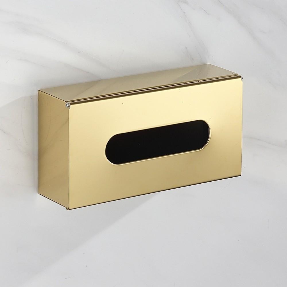 Wandmontierte Edelstahl-Taschentücherbox Rechteckige Papiertuchbox Tischpapierbehälter Küche
