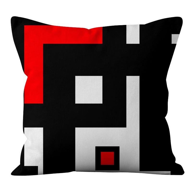 Personalized Fashionable Geometric Abstract Short Plush Pillowcase Home Cushion Cushion Cover