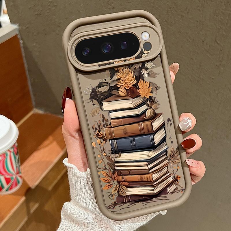 For Google Pixel 9 Pro XL Case Cartoon Books Pattern Shockproof TPU Soft Cover For Google Pixel 8 7 Pro 8A 7A Silicone Case Cover Funda