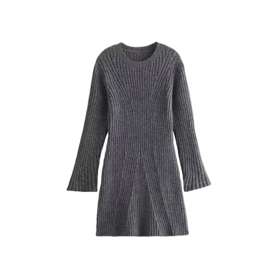 Spring New Women's Fashion Ribbed Knit Dress M,knitted dress,fashion,summer dress,casual dress