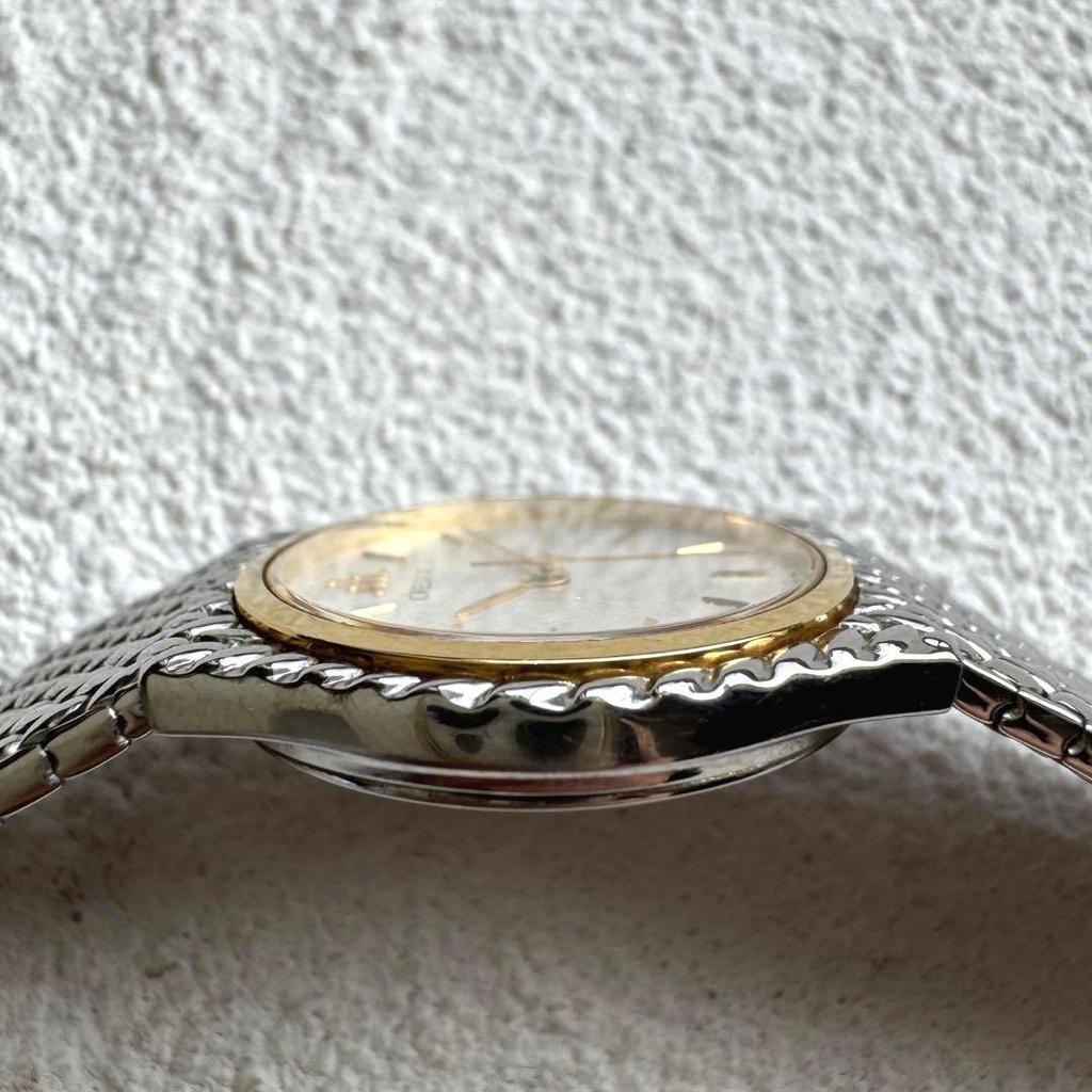 Used [New battery] SEIKO Credor 18KT bezel ladies watch