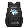 25 Casual Backpack, Digital Printing Full Print Student Schoolbag Cartoon Animation Backpack