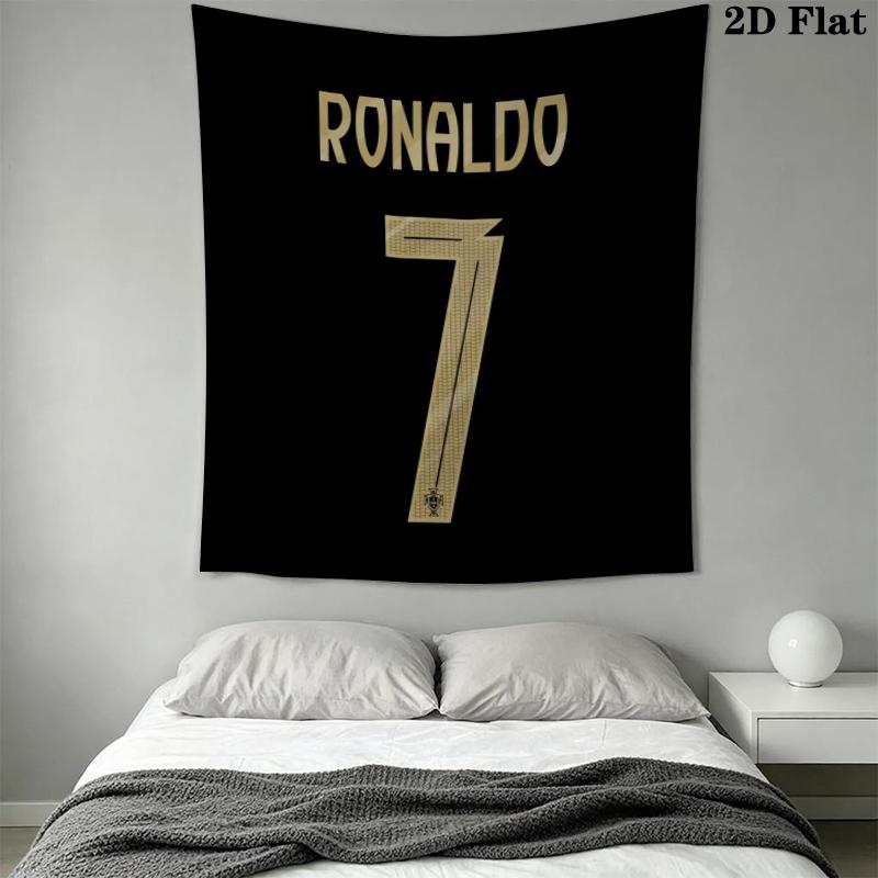 C Ronaldo Wall Tapestry Aesthetic Wall Hanging Printed Fabric Blanket Decorative Tapestries for Bedroom Living Room Home Decor