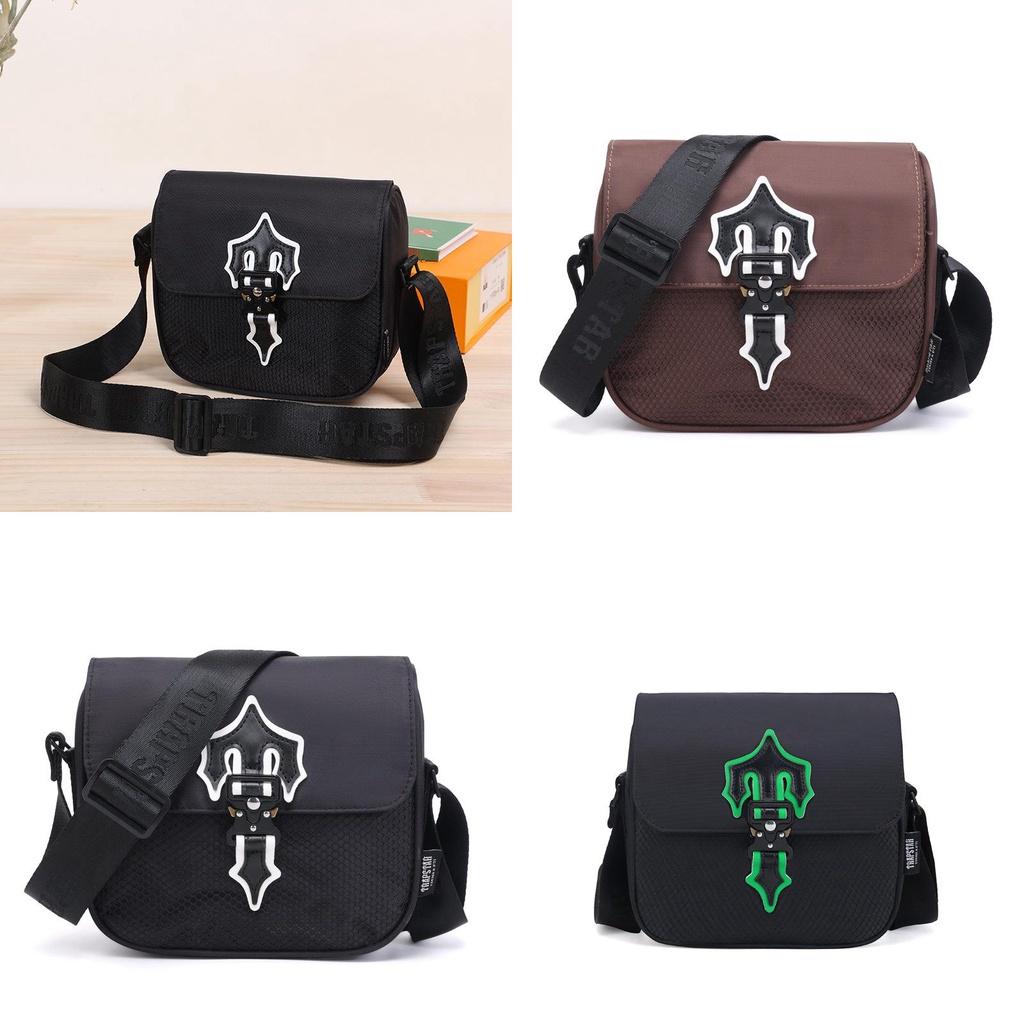 Postman Trapstar Unisex Bag Fashion Messenger Oxford Cloth Hip Hop Square Black