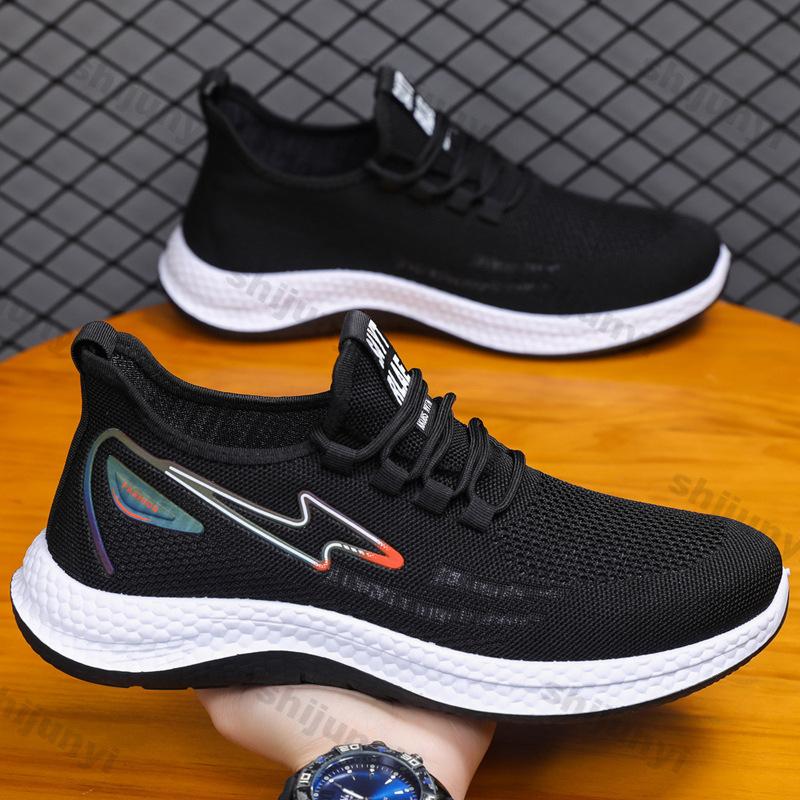 Men Shoes 2026 Summer New Comfortable Non Slip Sewing Lace-up Casual Shoe Breathable Mesh Hollow Lightweight Sport Running Shoes