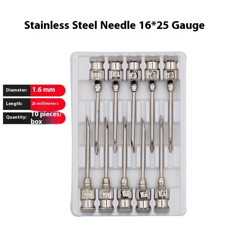 1 Set 20-50 ml Veteriner Alet Şırınga Aşı Enjeksiyonu Ayarlanabilir Doz 304 Paslanmaz Çelik İğne Ucu Dağıtıcı Hayvancılık Kümes Hayvanları