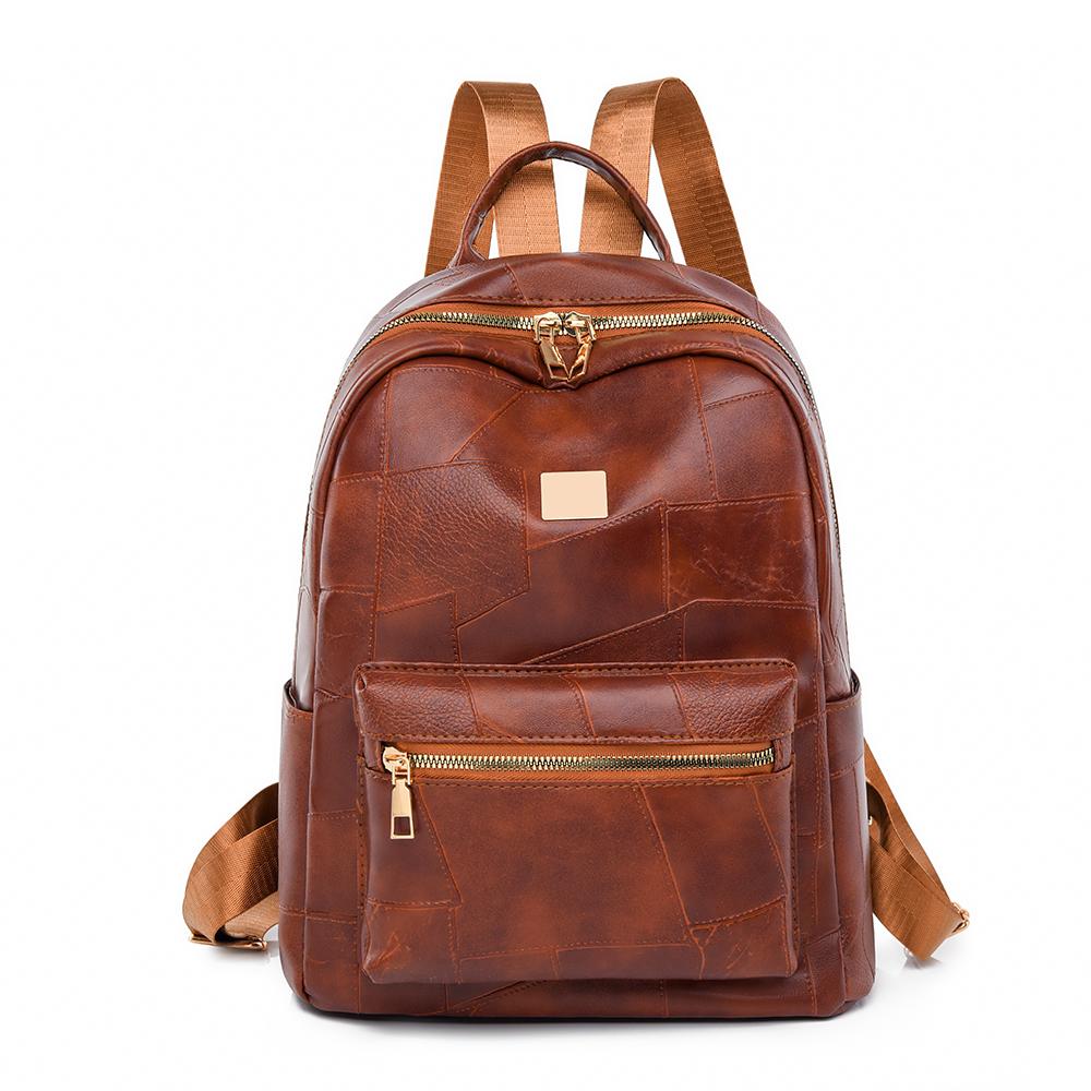 Batoh s velkou kapacitou Dámský lehký měkký kožený batoh Cestovní batoh