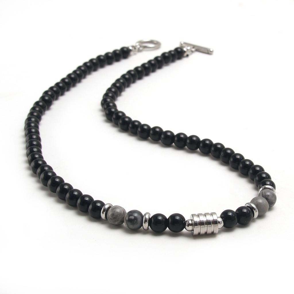 Tiger Eye Geometric Pendant Chain For Men Women With Titanium Plated Lock For Trendy Streetwear