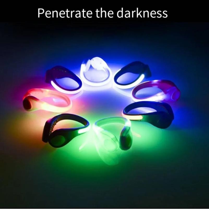 LED Luminous Shoe Clip Light Outdoor Running Cycling Bicycle RGB Novelty Lighting Safety Night Warn Lamp Glowing