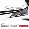 1Pcs Sport Design Car Front Head Light Eyebrow 3D Sticker Emblem For  Toyota TRD Camry RAV4 MGHJCF Land Corolla Levin Yaris Aygo Hilux