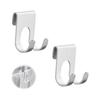 PAVIKE Wall Hanging Hook, Adhesive Hook, Set of 2, 2-Way Usage, Hanger Hook, Towel Hook, Hook, No Drilling, Hanging, Storage, Accessory Hook, Door