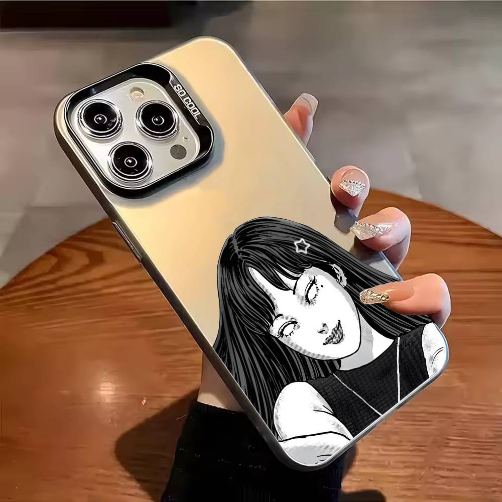 HOT Comics T-Tomie Phone Case Color Silver Shell For IPhone 17 16 15 14 13 12 11 Pro Max Plus