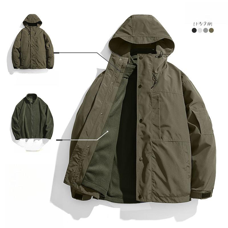 Travel Jacket Jacket Women's Mountaineering Suit Outdoor Three-in-one Removable Jacket Men's and Women's Same Clothing