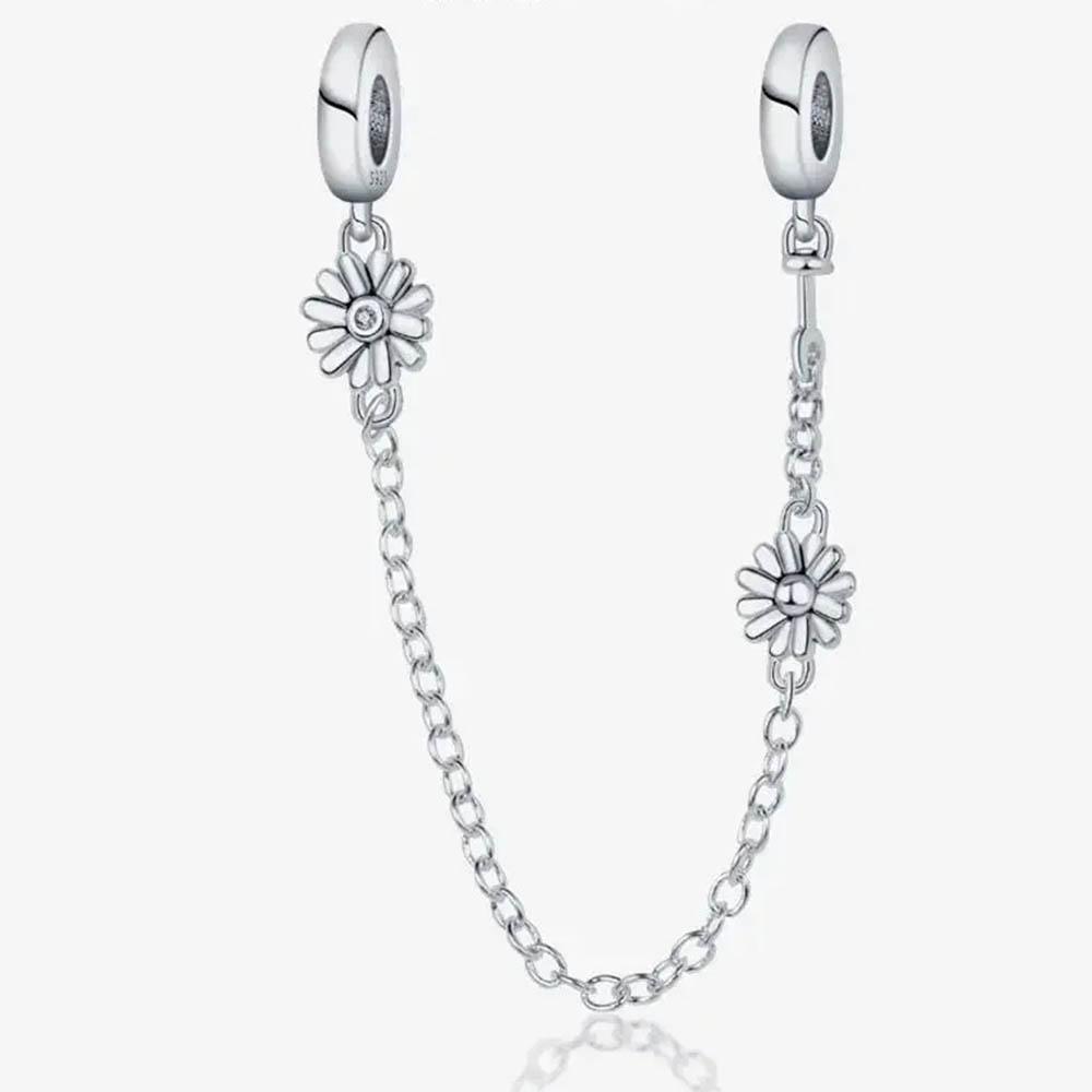 New In Color Zircon Angle Round Clip Bead Fit Pan Original Bracelet Women Copper Safety Chain Jewelry Gift