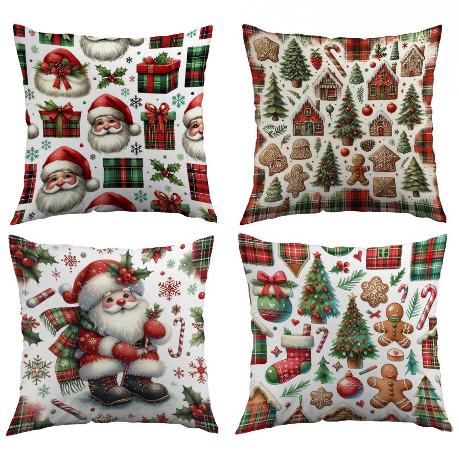 New Christmas Pillow Cases Living Room Printed Decorative Pillow Cases Home Christmas Pillow Cases