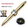 Світний обертовий гіроскоп-ручка: Декпресія для пальців, Навчальний, Блискучий Метал, Багатофункціональний зі Світлом