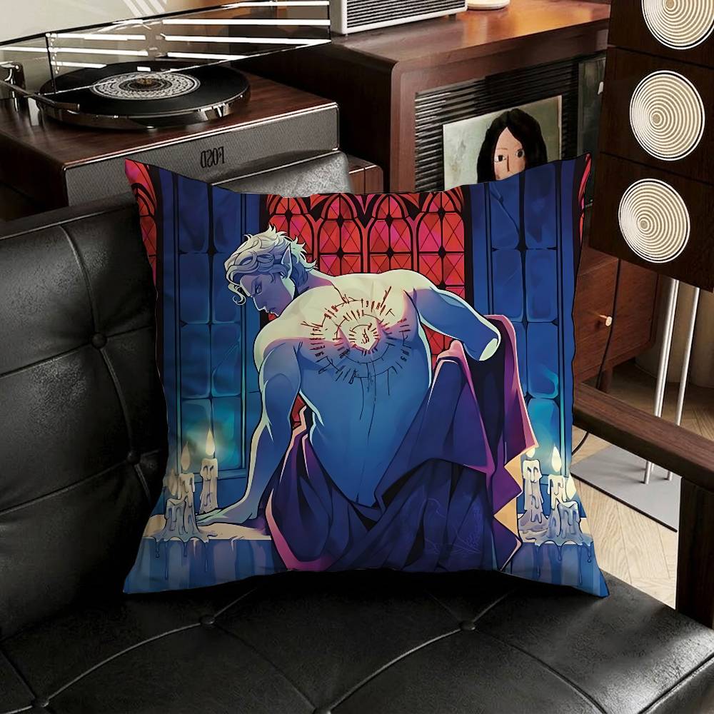 BBaldurs GGate  Astarion Pillow Case Square DoubleSided Printing Short Plush Sofa Cushion Cover Bedroom Bedside Pillow