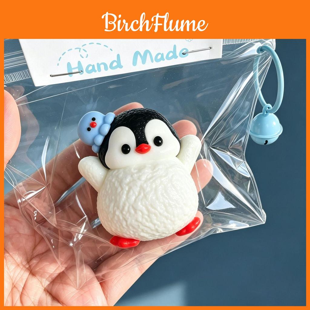 Penguin Silicone Stress Toy With Anime Character For Kids And Adults