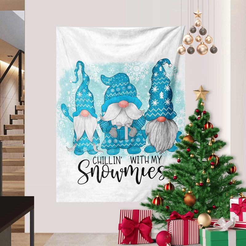 Cross-border Snowman Christmas Series Tapestry Digital Printing Hanging Cloth Foreign Trade