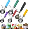 Plastic Handle Ice Cream Ball Scoop Stainless Steel Fruit Scoop Ice Cream Digger  Watermelon