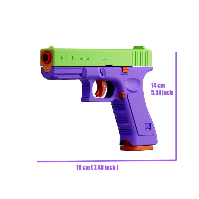 Pistol Gun Soft Bullet Gun With Blowback Single Shot And Shell Ejcetion Capability Blaster Outdoor Sports Shooting Game