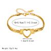 316L Stainless Steel Hollow Heart Gold Color Chain Bracelet For Women Lady Fashion New Waterproof Jewelry Party Gift