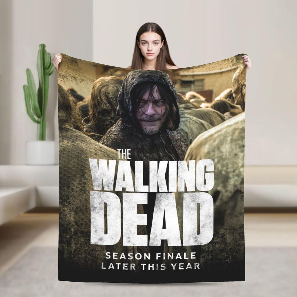 The Walking Dead Blankets Coral Fleece Plush Movie Daryl Dixon Rick Grimes Ultra-Soft Throw Blanket for Home Couch Bed Rug