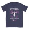 Elvira Dark Purple Bats and Coffin TShirt for Unisex Round Collar Short Sleeve T Shirts Big Size Clothing