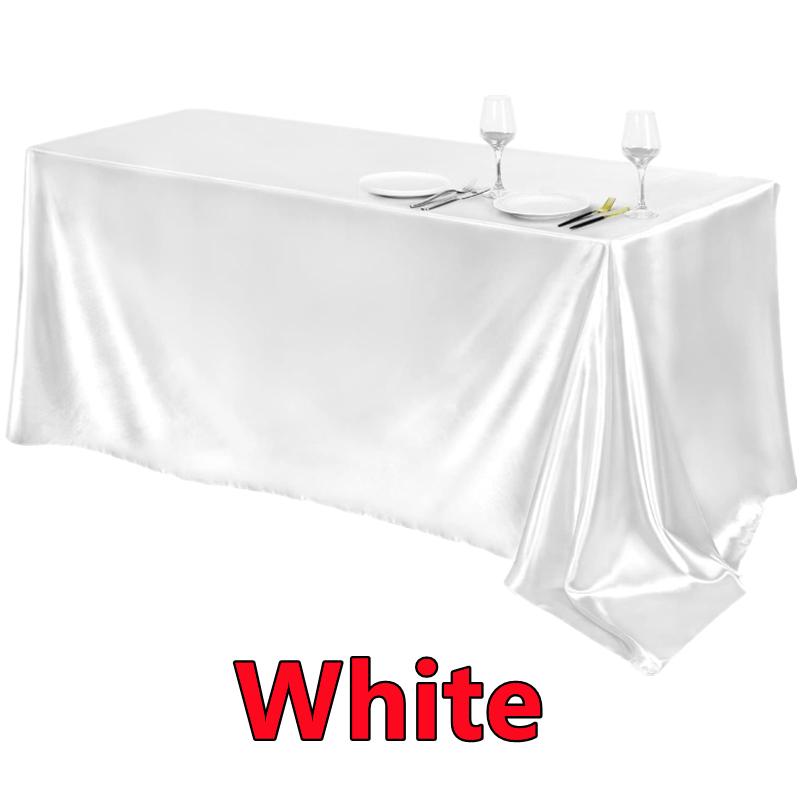 Rectangle Satin Tablecloth,Silkly Soft Solid Color Table Cover For Dining Room Wedding Party Banquet Supplies Dinner Tablecloths