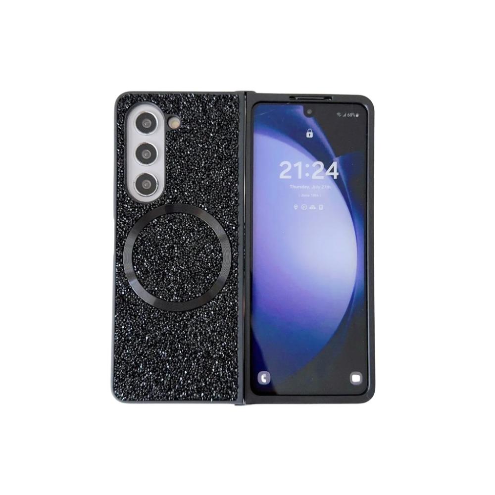 High-end Luxury Magsafe Magnetic Sparkling Diamond Brilliant Phone Case for Samsung Galaxy Z Fold 7 6 5 4 3 TPU Soft Edge Cover