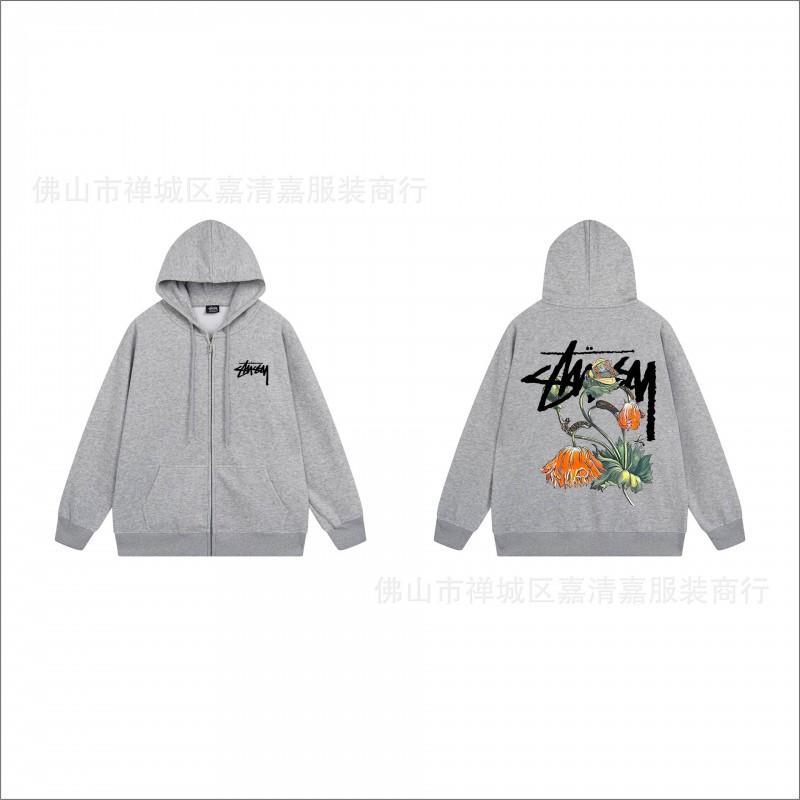 Unisex mikina s kapucí na zip s potiskem Bavlněný svetr Lehká podzimní zimní neformální svrchní oblečení