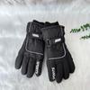 Customized Polyester Ski Mittens Built Wrist Support Shock Absorption Waterproof Split Finger Light Snowboarding