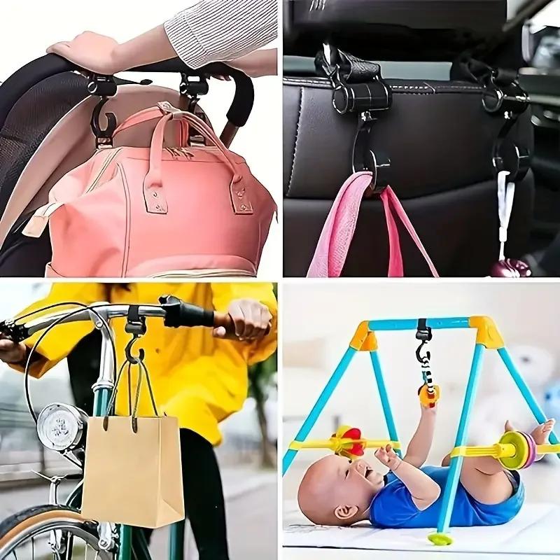 Pram Hook Baby Stroller Accessories Shopping Prop Multi Purpose Baby Stroller Hook Multi Purpos Shopping Pram Hook 360° Rotation
